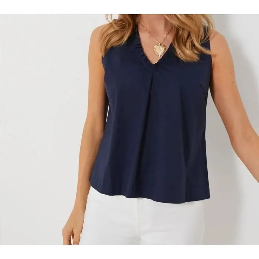 NWT Tuckernuck POMANDER PLACE Navy Veronica Top Sz XXL